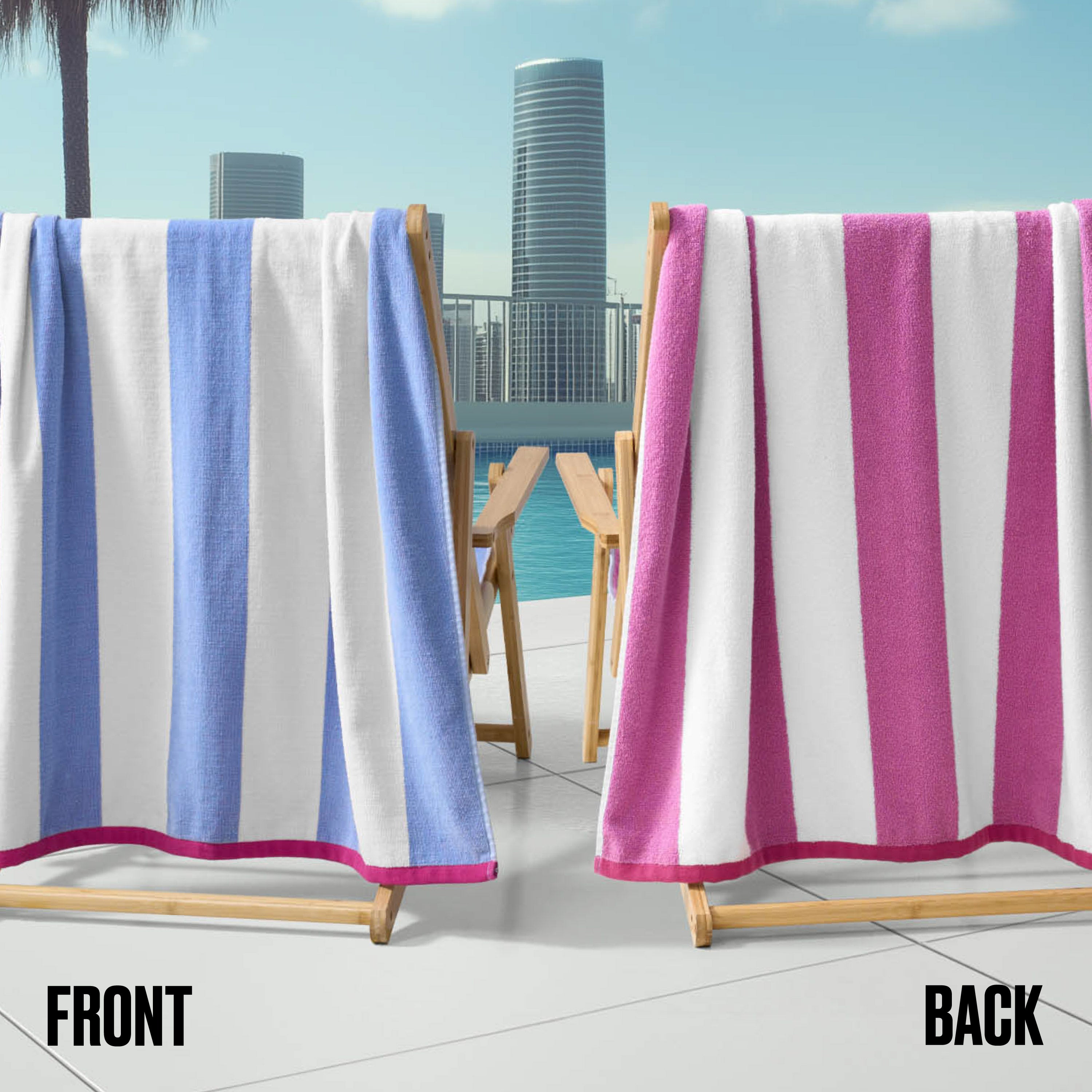 Reversible Cabana Cotton Beach Towel - Juicy Couture