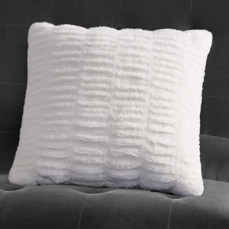 Pleated Faux Fur Decorative Pillow - Juicy Couture