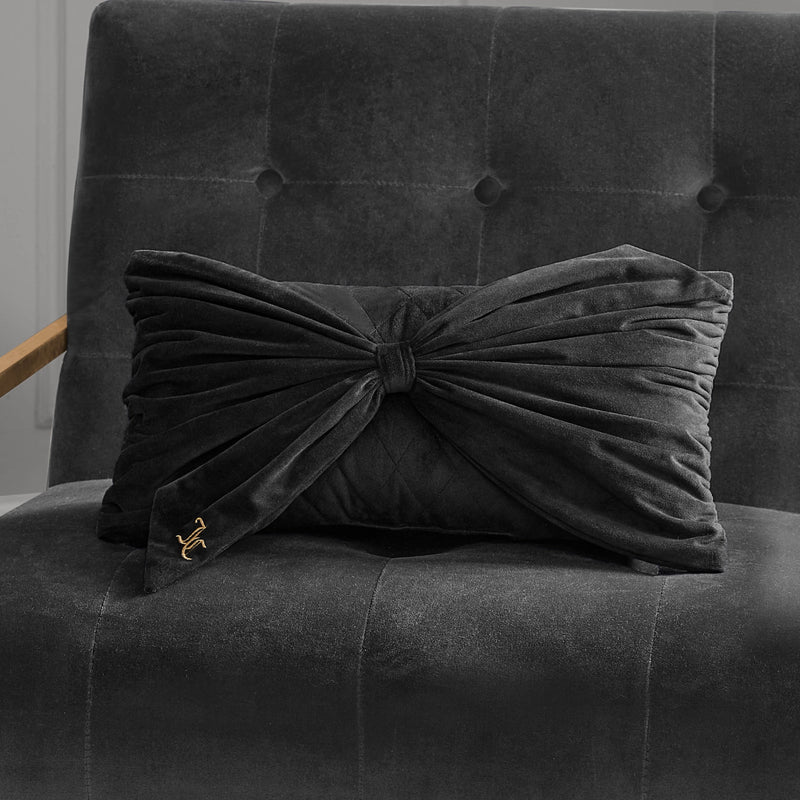 Velvet Bow Decorative Pillow