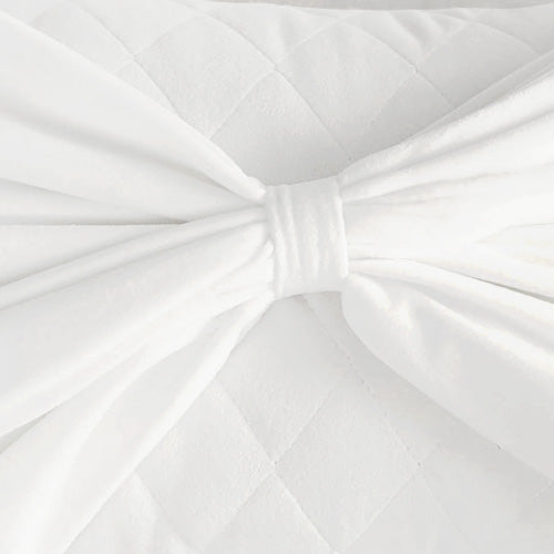 Velvet Bow Decorative Pillow - White - Juicy Couture