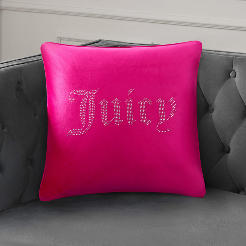Rhinestone Decorative Pillow - Hot Pink - Juicy Couture