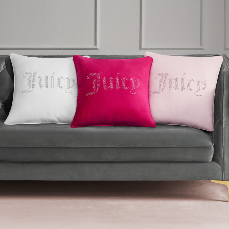 Rhinestone Decorative Pillow - Pink Marshmallow - Juicy Couture