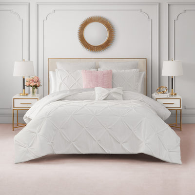 Kiss Pleat Micromink Comforter Set With Decorative Pillows - Juicy Couture