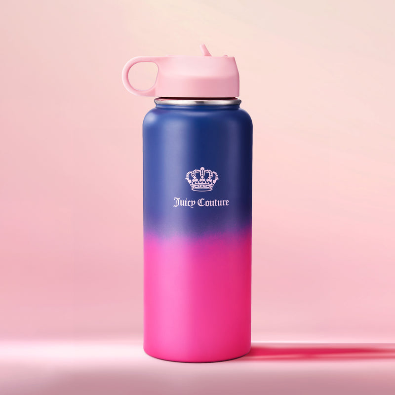 Go Girl Stainless Steel Water Bottle with Pop-up Straw - Juicy Couture