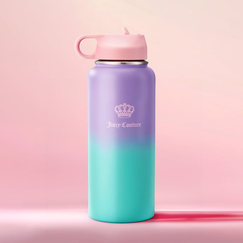 Go Girl Stainless Steel Water Bottle with Pop-up Straw - Juicy Couture