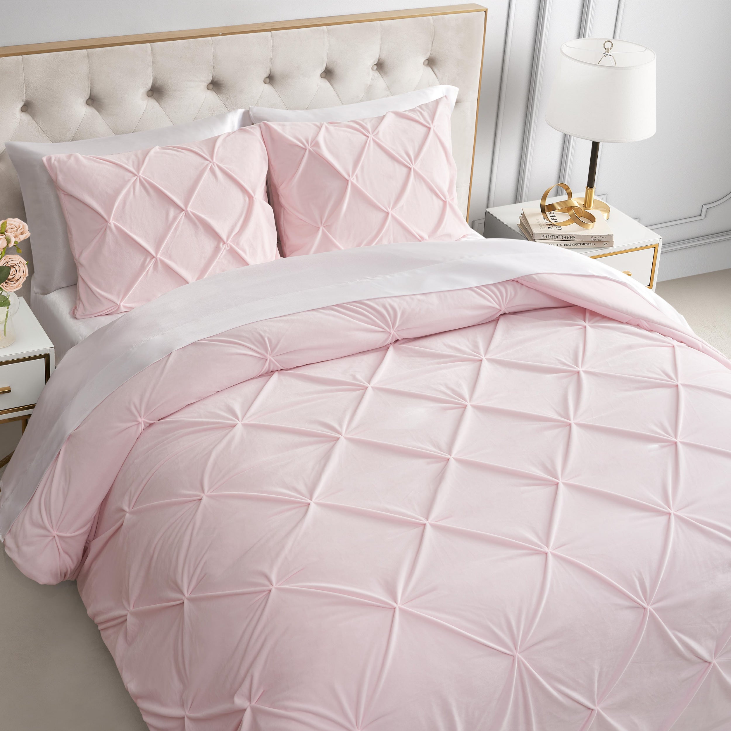 Kiss Pleat Micromink Comforter Set - Juicy Couture