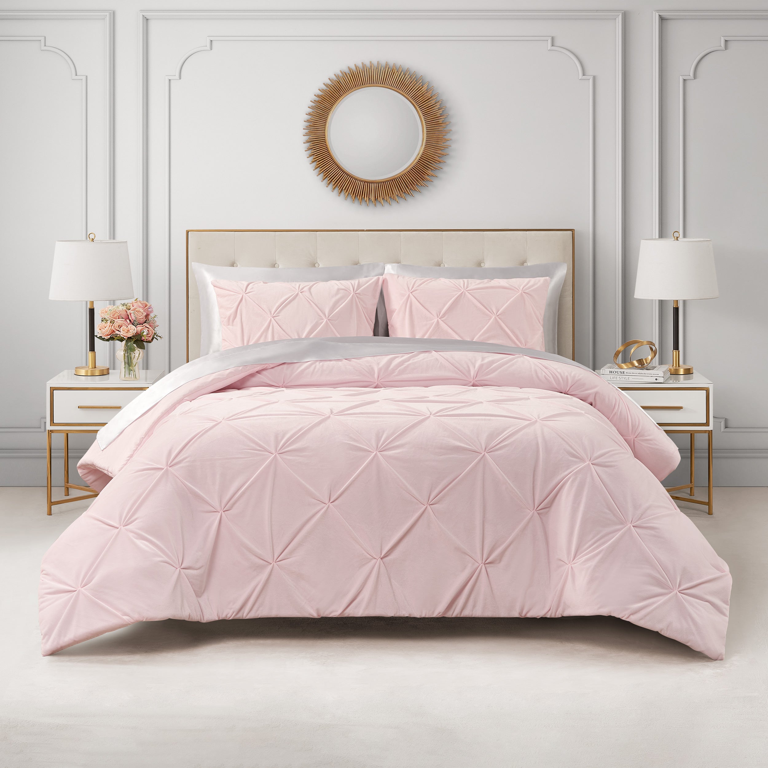 Kiss Pleat Micromink Comforter Set Juicy Couture