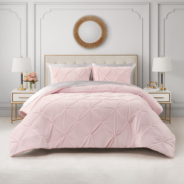 Kiss Pleat Micromink Comforter Set - Juicy Couture