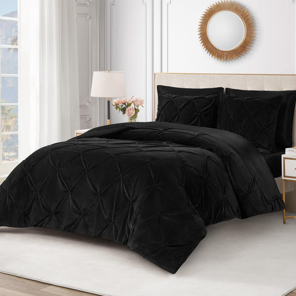 Kiss Pleat Micromink Comforter Set - Juicy Couture