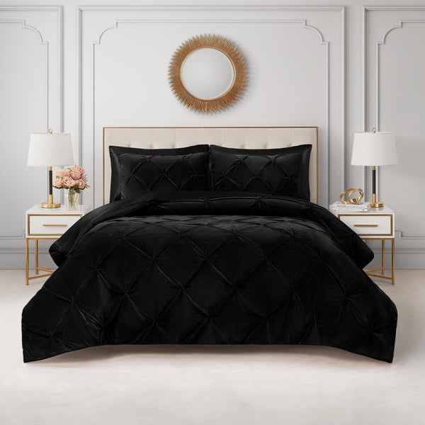 Kiss Pleat Micromink Comforter Set - Juicy Couture