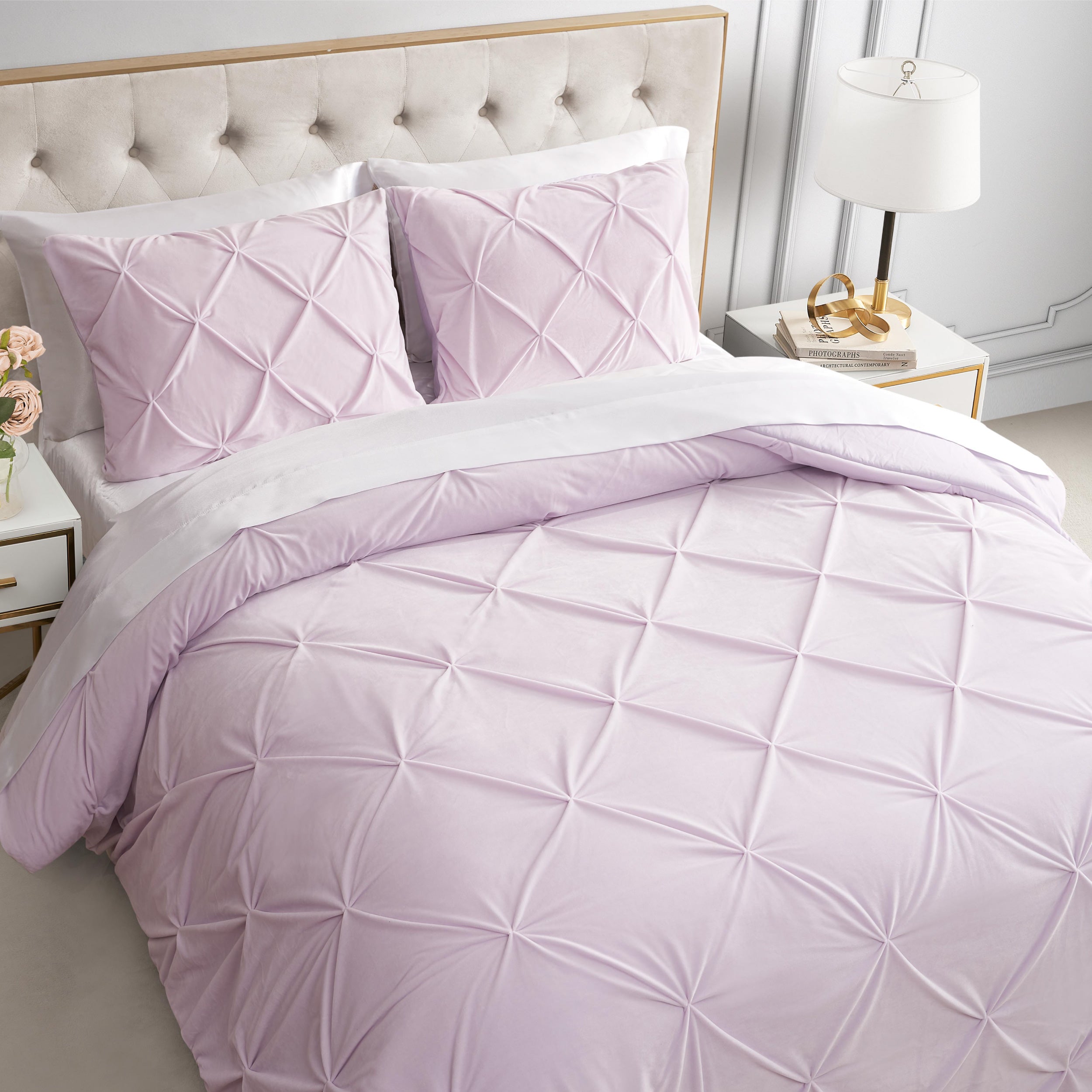 Kiss Pleat Micromink Comforter Set - Juicy Couture