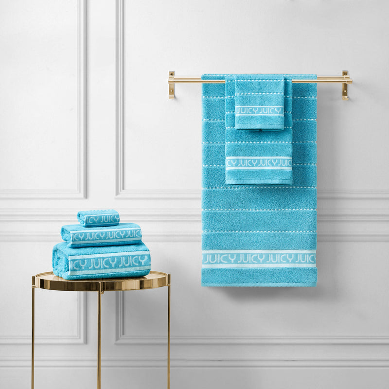Plush Stripe Bath Towel Set - Juicy Couture