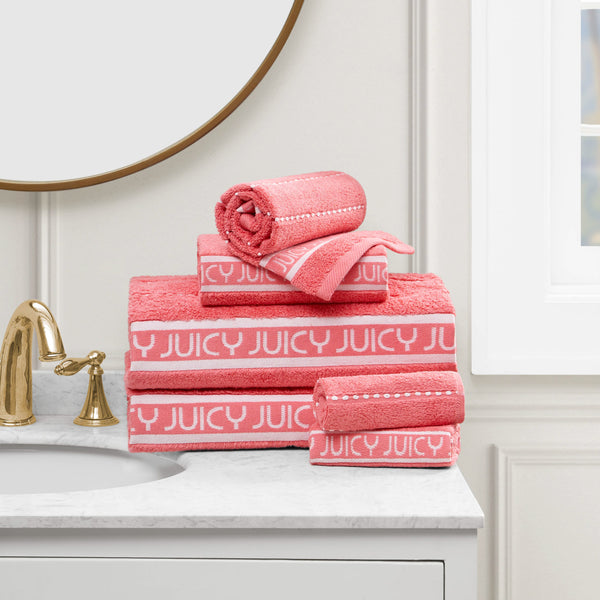 Plush Stripe Bath Towel Set - Juicy Couture