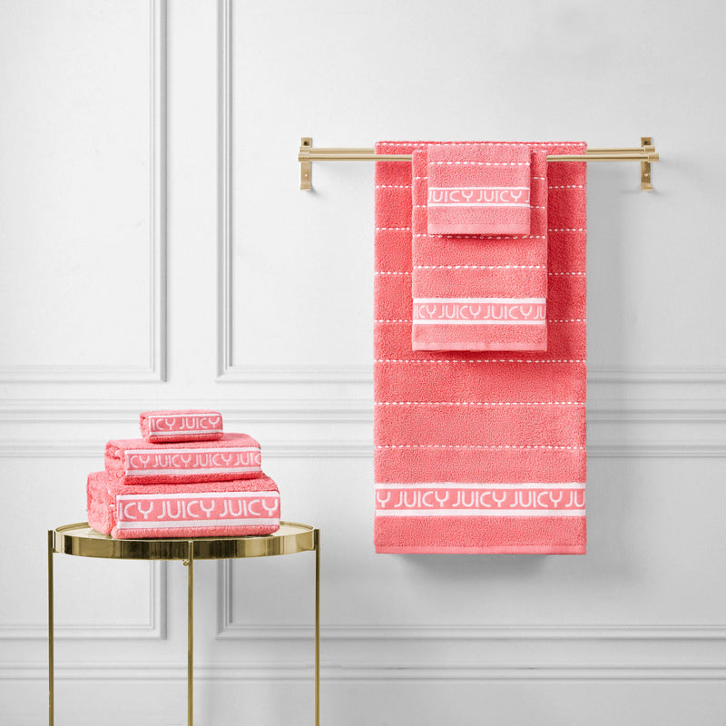 Plush Stripe Bath Towel Set - Juicy Couture
