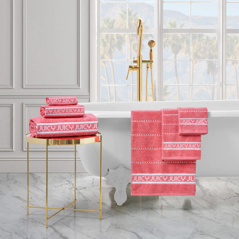 Plush Stripe Bath Towel Set - Juicy Couture