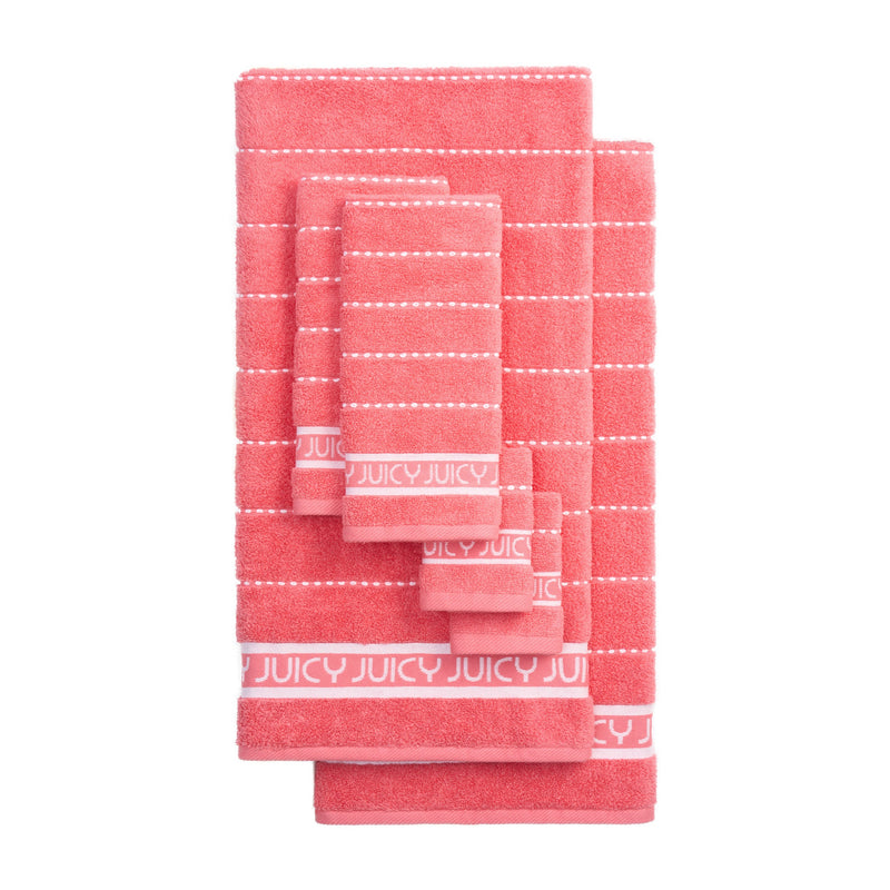 Plush Stripe Bath Towel Set