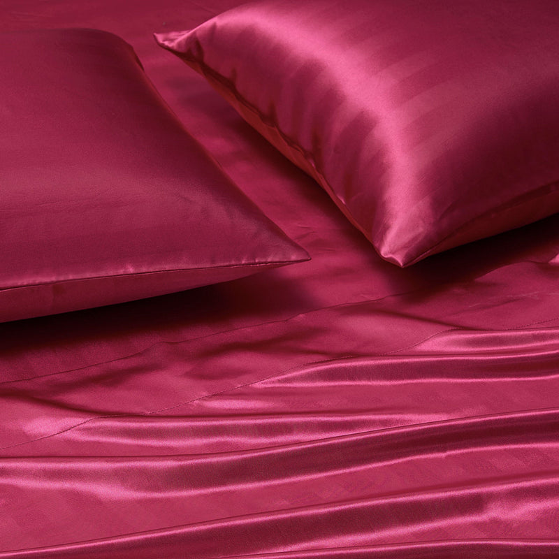 Damask Stripe Satin Sheet Set