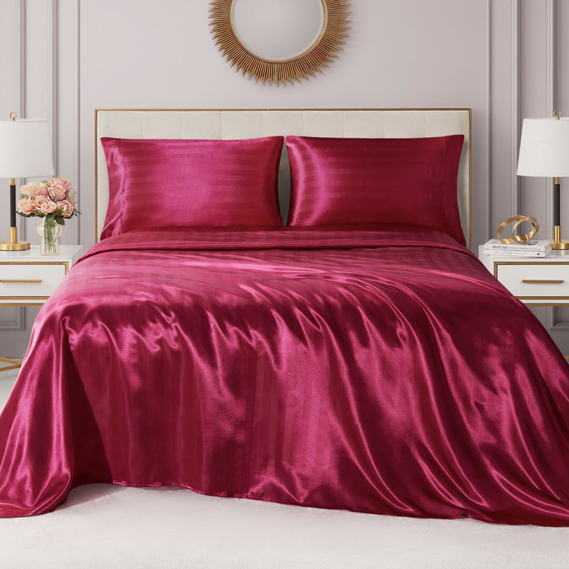 Damask Stripe Satin Sheet Set - Juicy Couture
