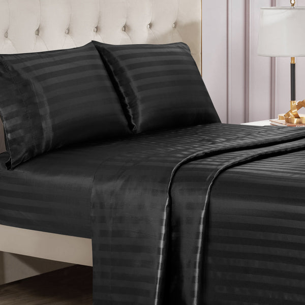 Damask Stripe Satin Sheet Set - Juicy Couture