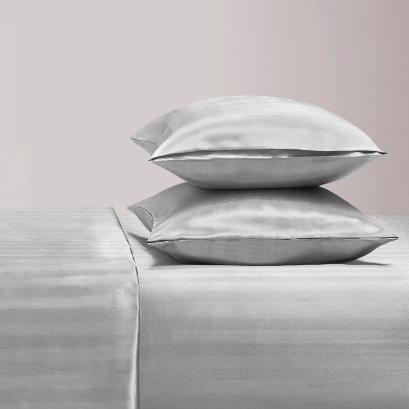 Damask Stripe Satin Sheet Set