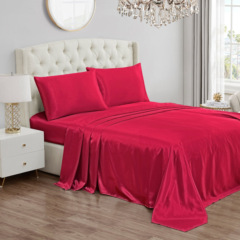 Solid Satin Sheet Set