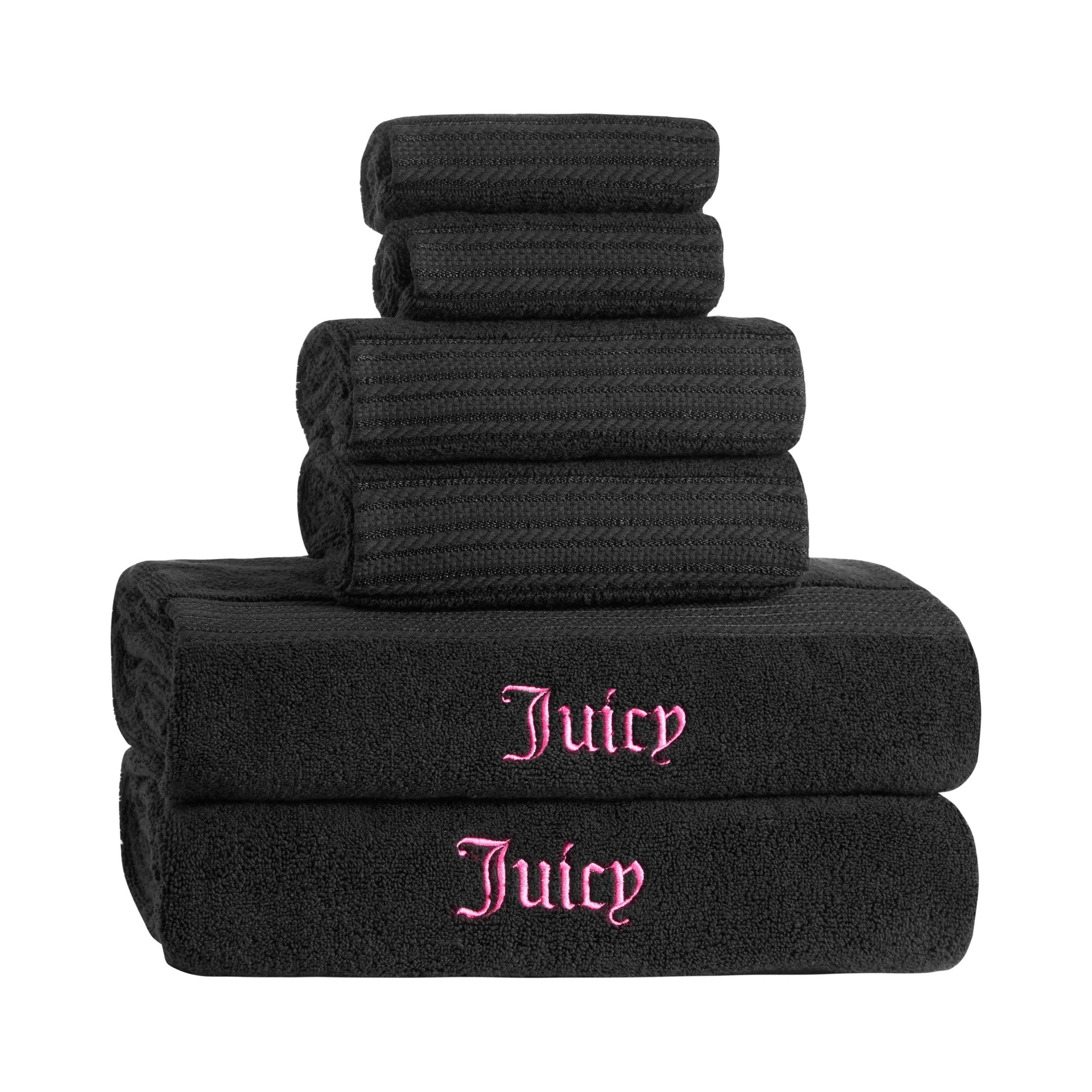 Alyssa Bath Towel Set - Black - Juicy Couture
