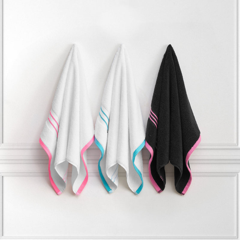 Neon Border Bath Towel Set