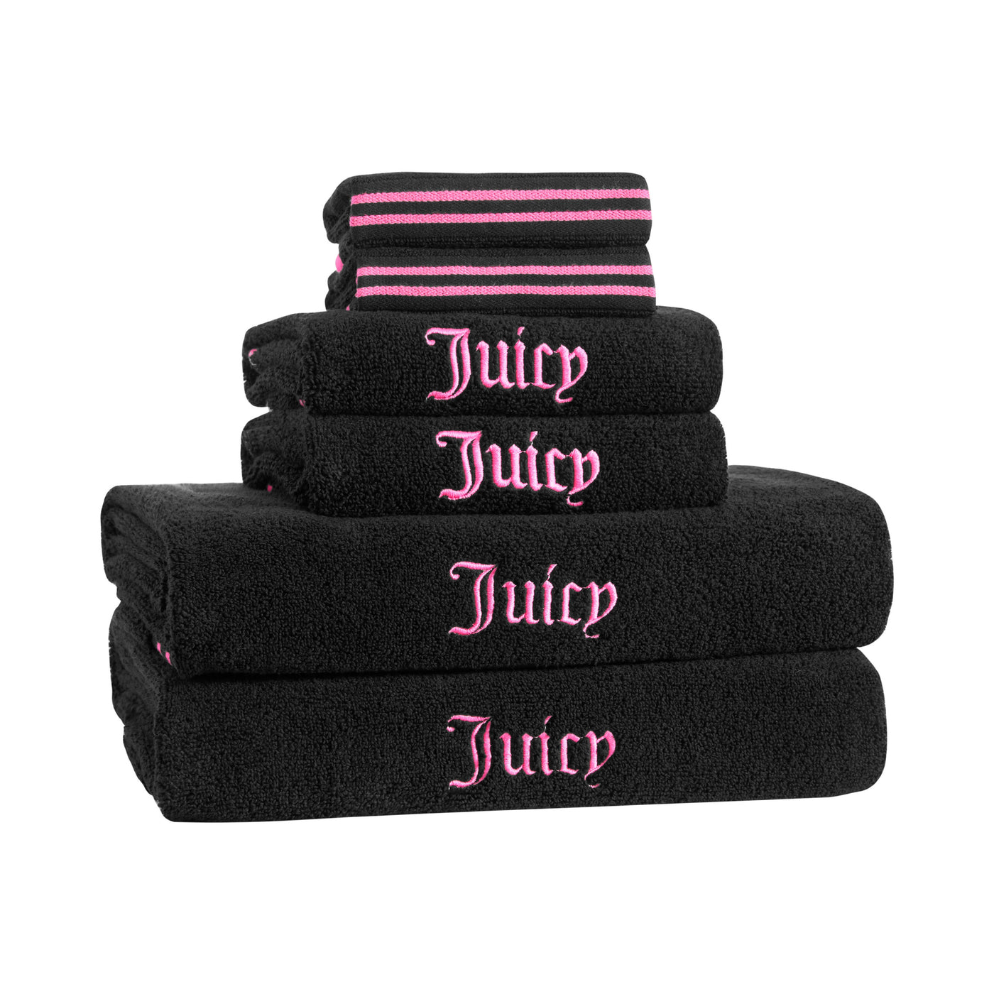 Neon Border Bath Towel Set - Juicy Couture