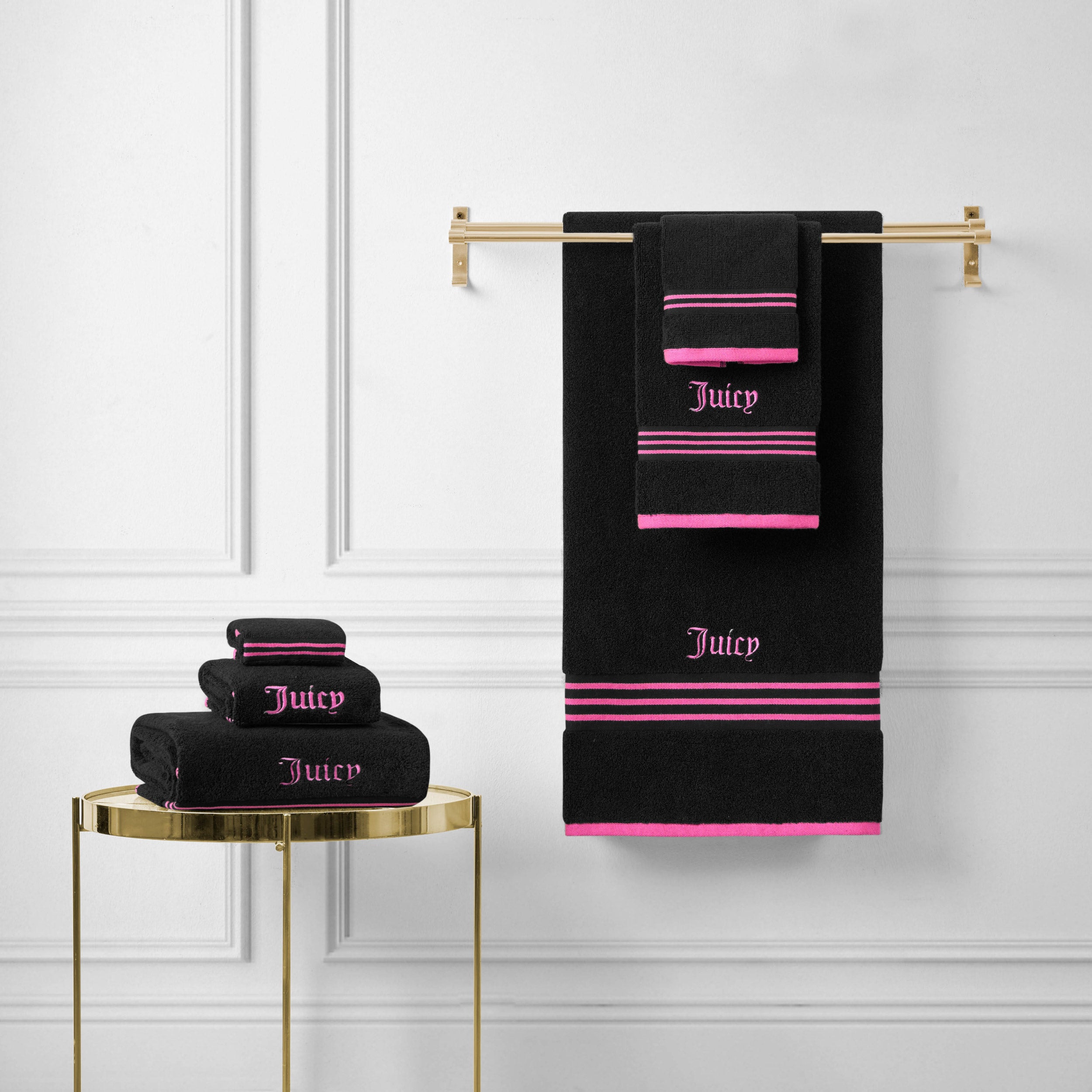 Neon Border Bath Towel Set - Juicy Couture