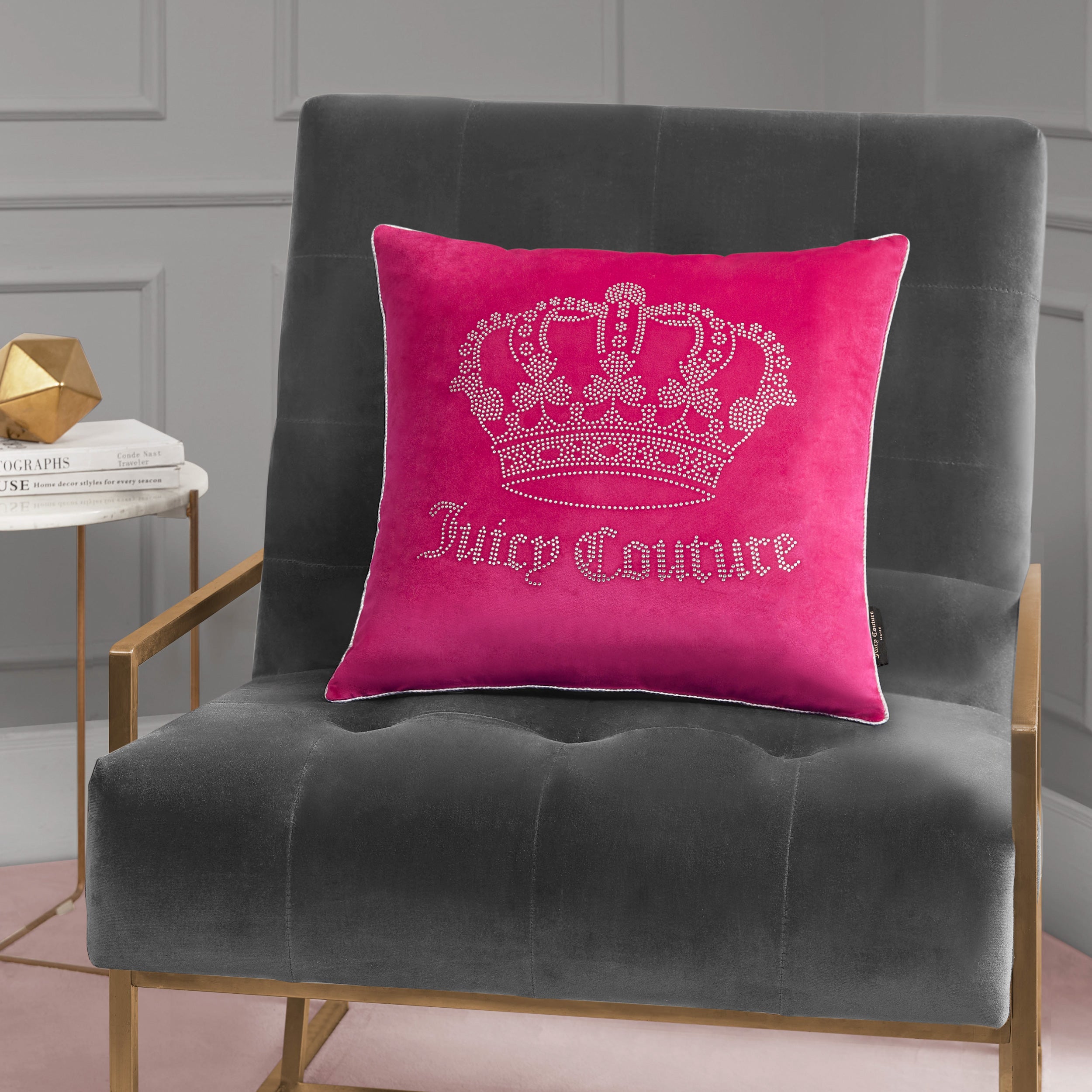 Gothic Rhinestone Crown Pillow - Juicy Couture