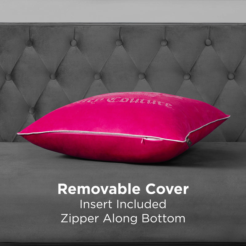 Gothic Rhinestone Crown Pillow