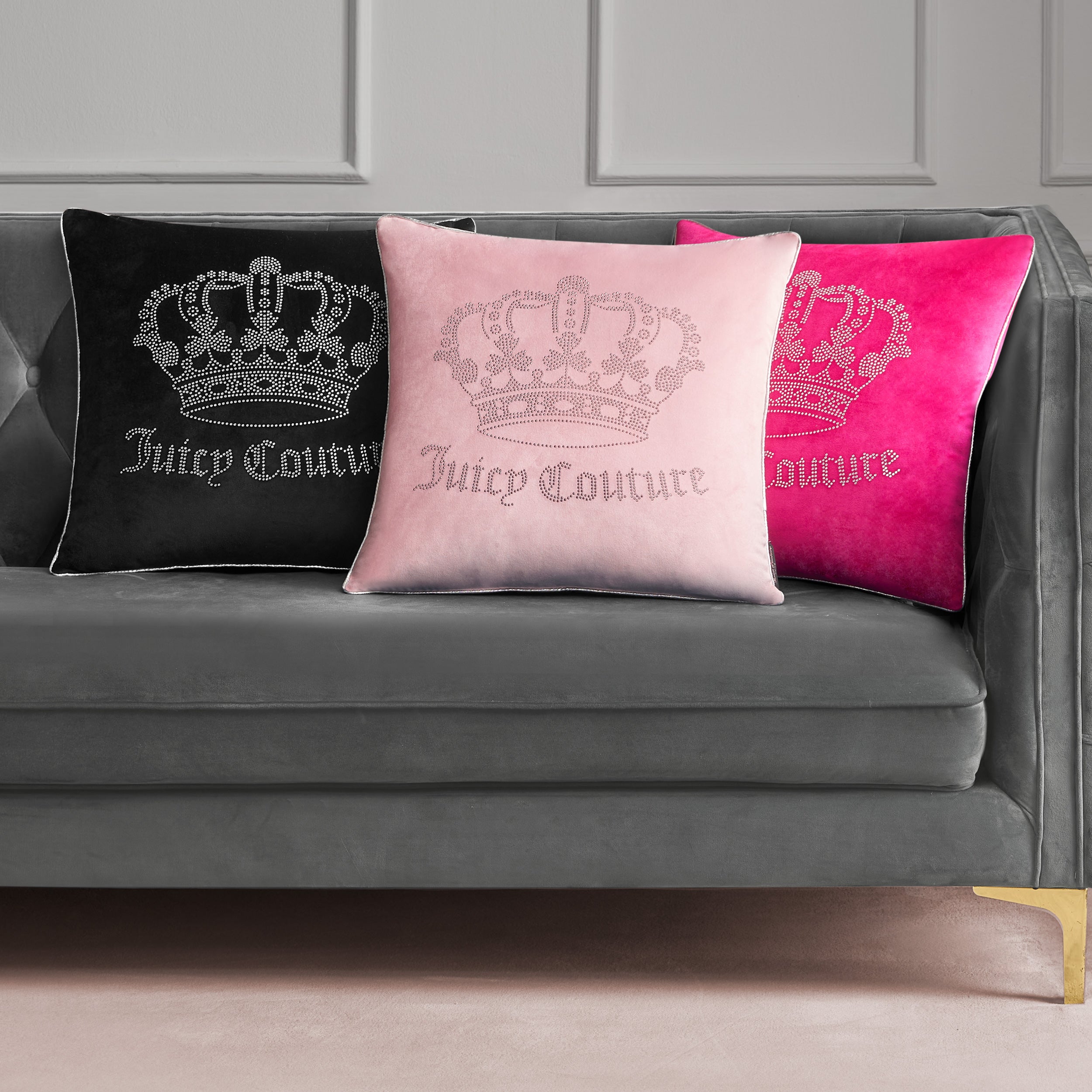 Gothic Rhinestone Crown Pillow - Juicy Couture