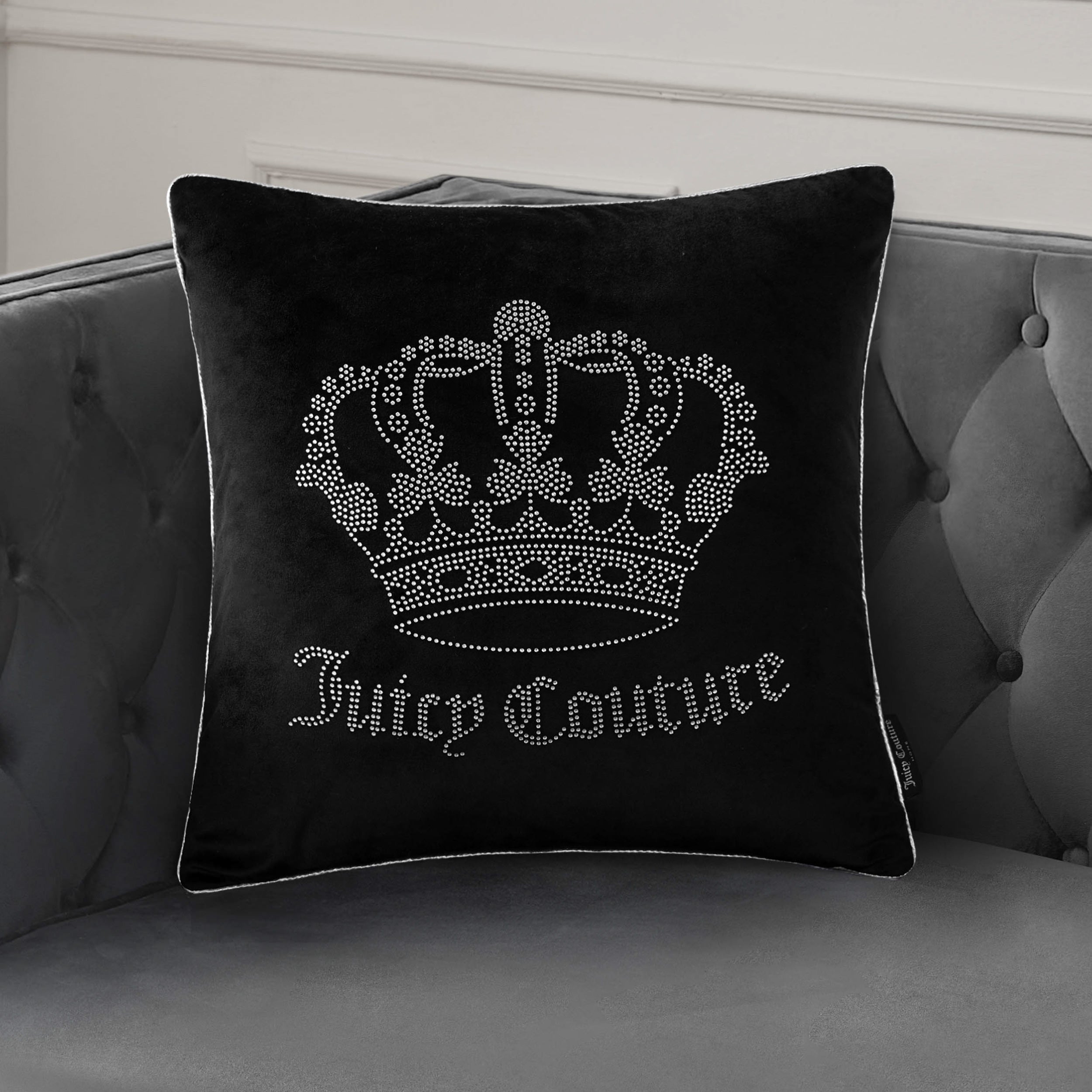 Gothic Rhinestone Crown Pillow - Juicy Couture