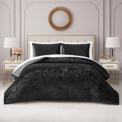 Crushed Velvet Comforter Set