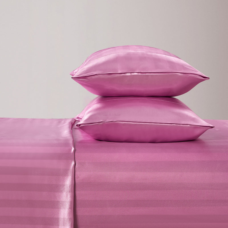 Damask Stripe Satin Sheet Set