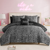 Modern Leopard Satin Bed in a Bag Bedding Set - Juicy Couture