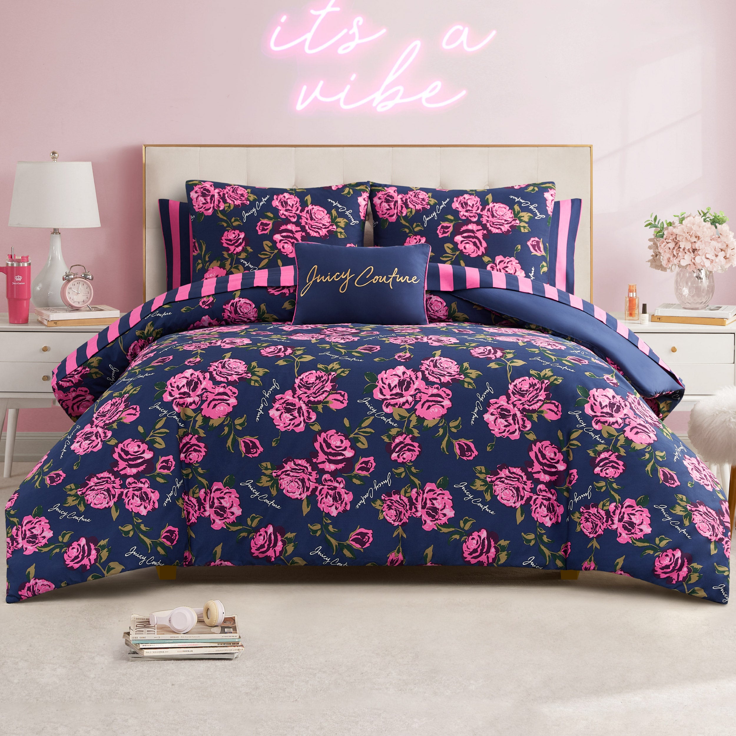 Rose Logo Bed in a Bag Bedding Set Juicy Couture