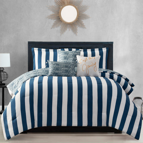 Cabana Stripe Reversible Comforter Set - Juicy Couture