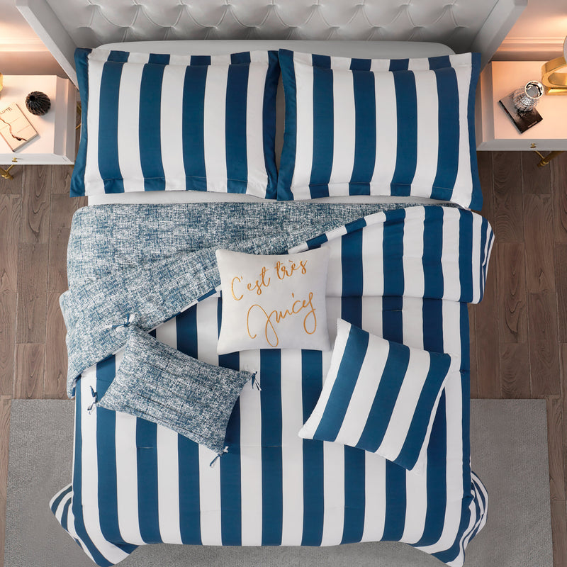 Cabana Stripe Reversible Comforter Set - Juicy Couture