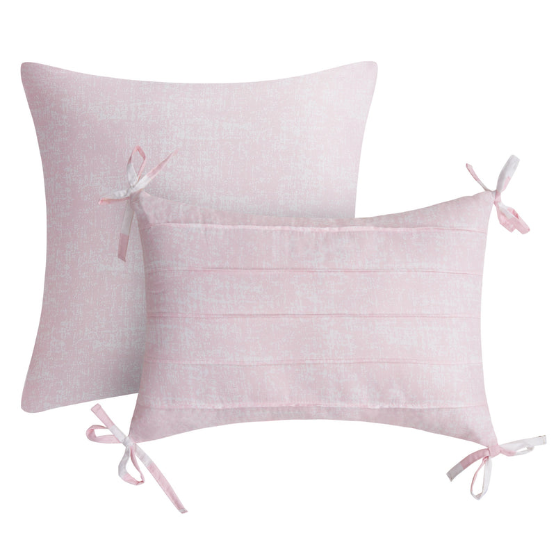 Cabana Striped Reversible Comforter Set - White/Dogwood Pink - Juicy Couture