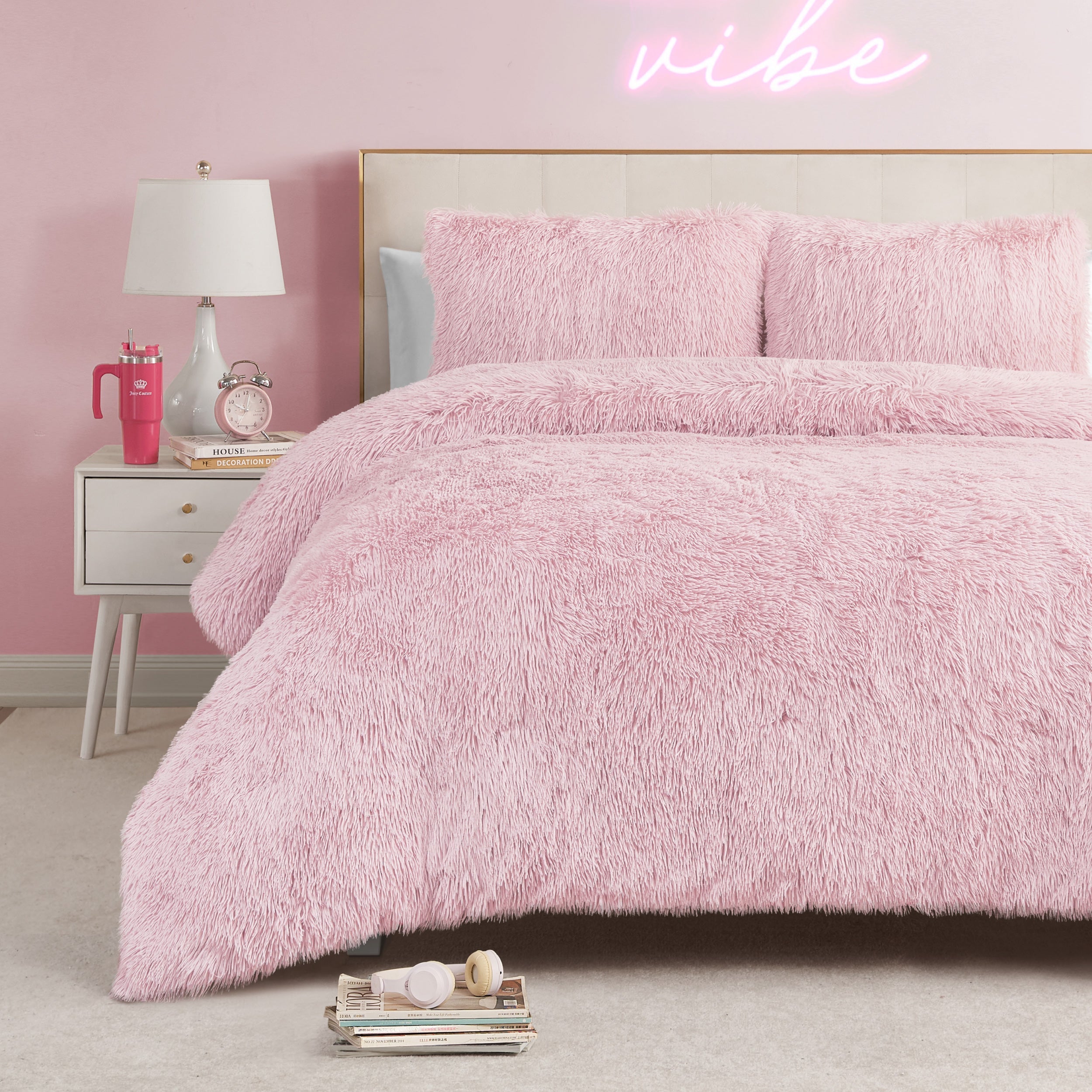 Shaggy Faux Fur Comforter Set - Juicy Couture
