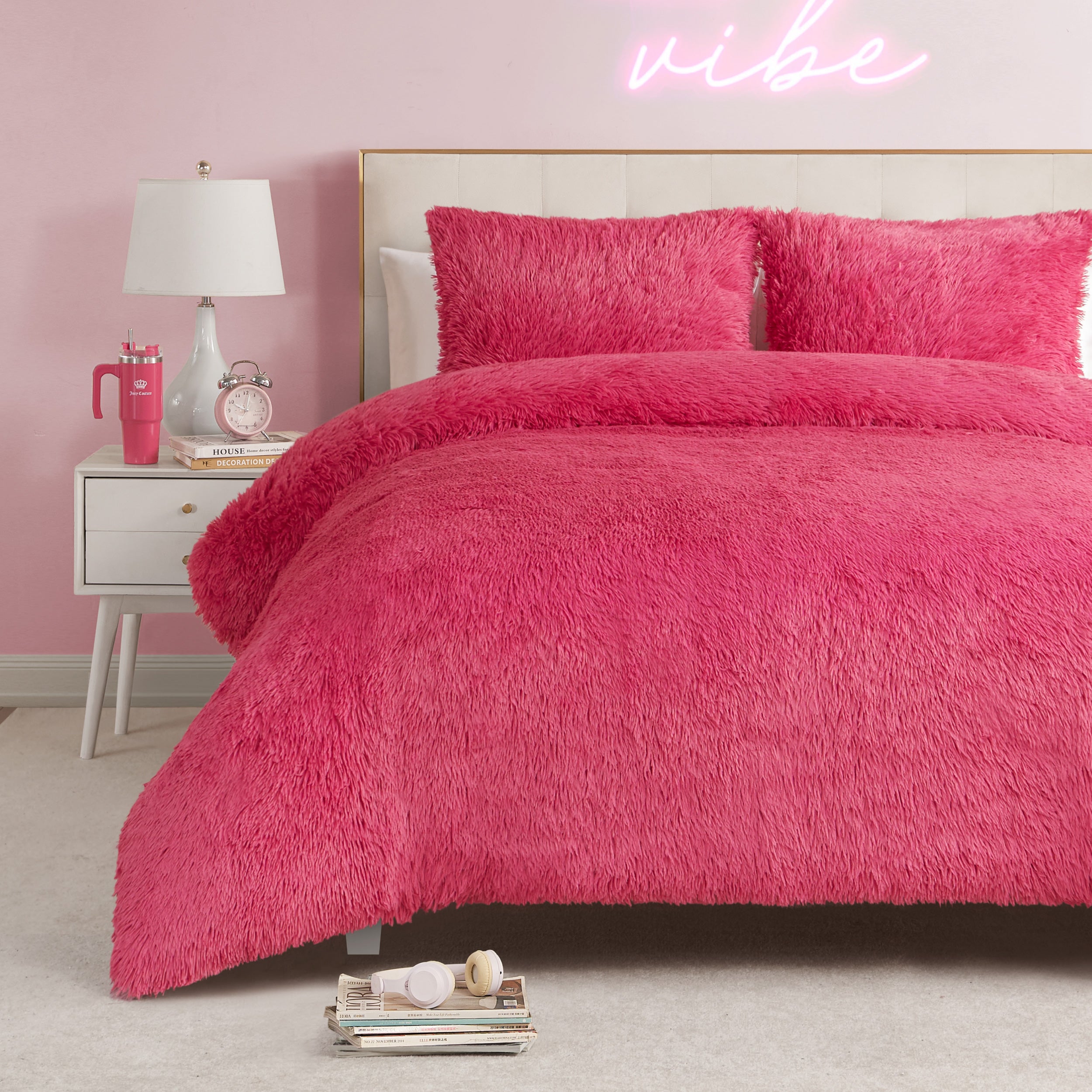 Shaggy Faux Fur Comforter Set - Juicy Couture