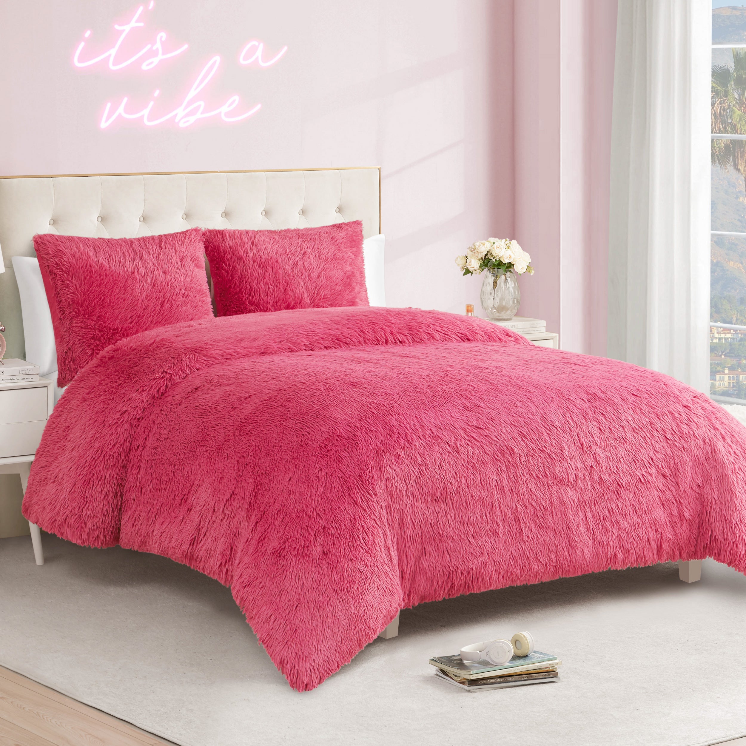 Shaggy Faux Fur Comforter Set - Juicy Couture