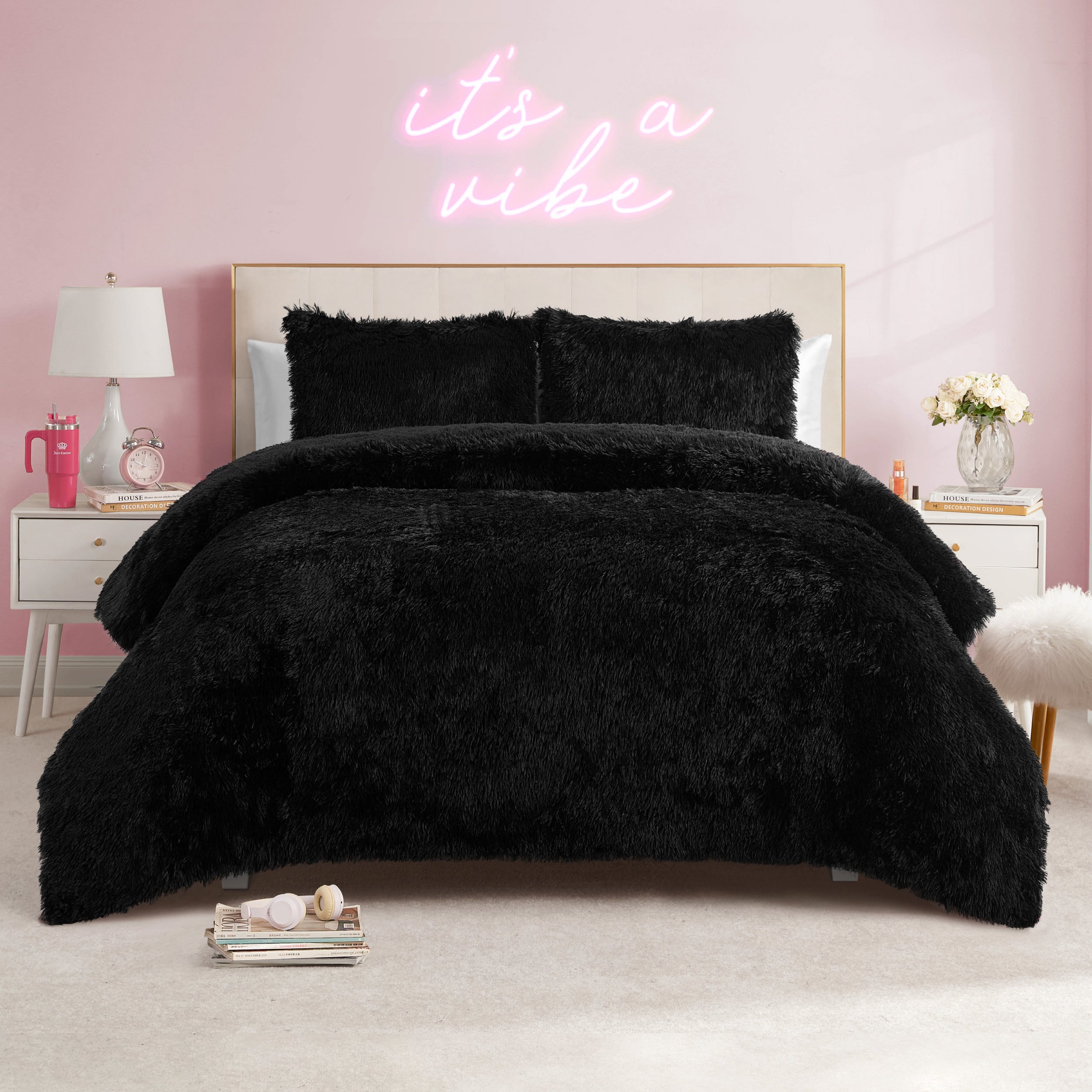 Shaggy Faux Fur Comforter Set - Juicy Couture