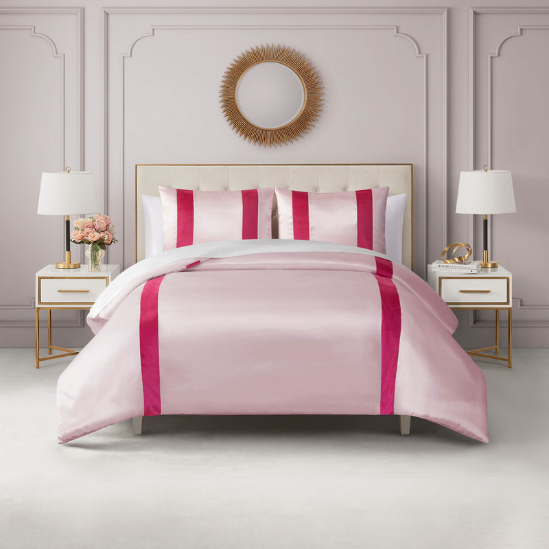 Satin Velvet Stripe Duvet Set - Juicy Couture