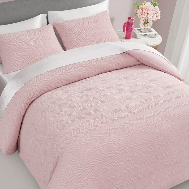 Crinkle Velvet Comforter Set - Lotus Pink - Juicy Couture