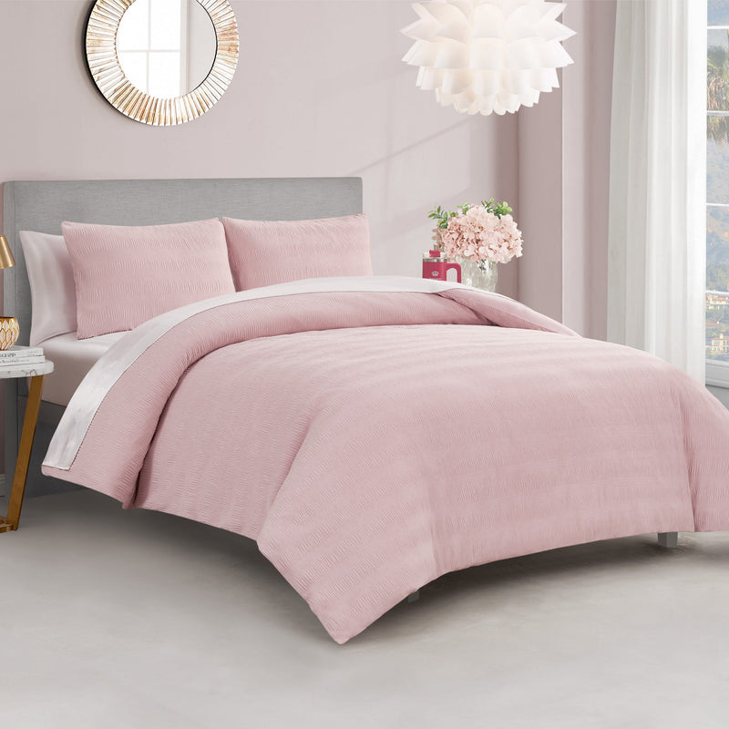 Crinkle Velvet Comforter Set - Lotus Pink - Juicy Couture