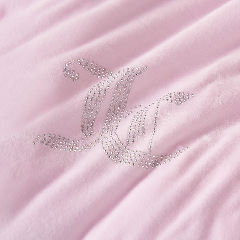 Solid Velour Comforter Set - Marshmallow Pink - Juicy Couture