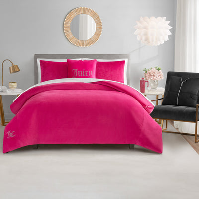 Solid Velour Comforter Set