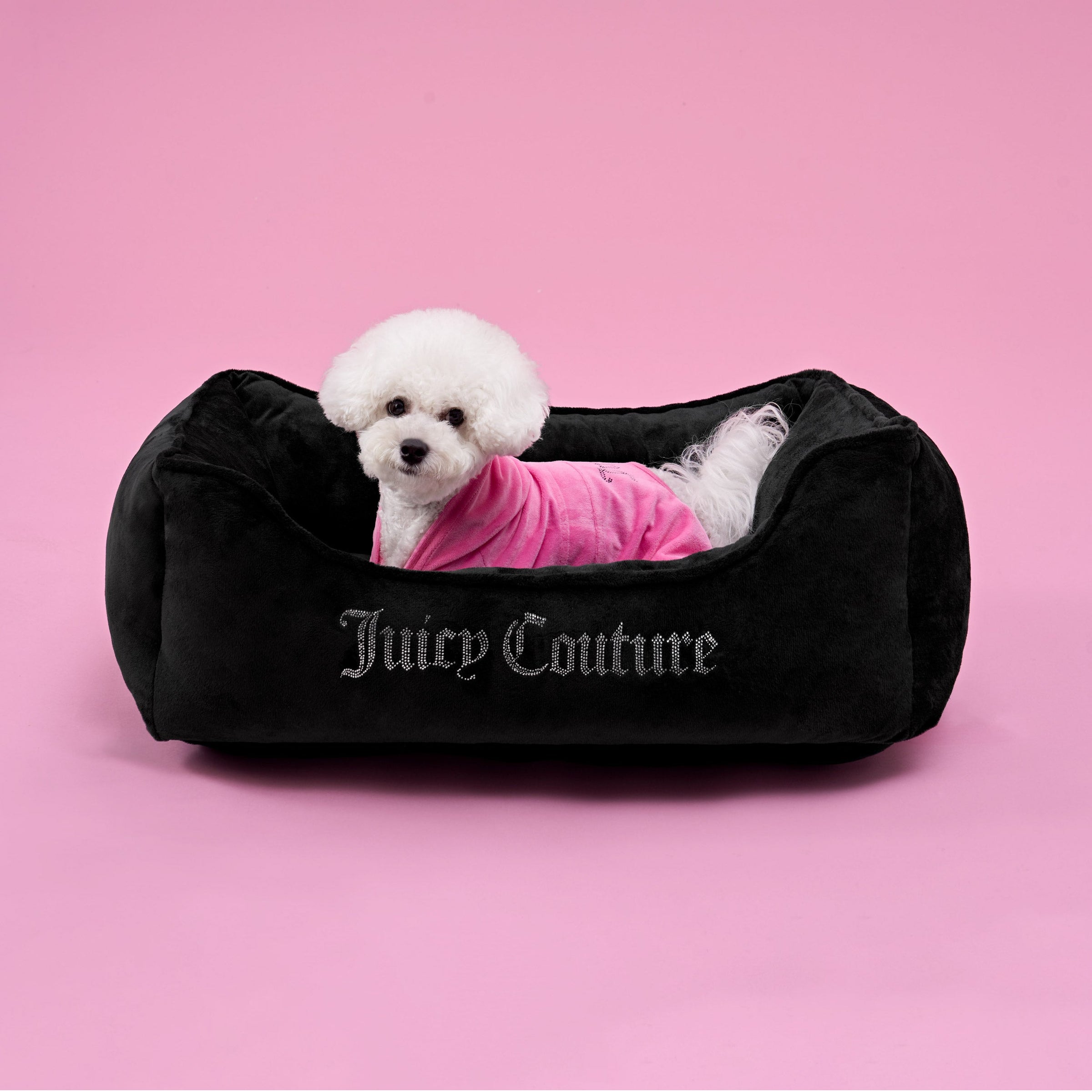 Crown Bling Black Pet Bed - Black - Juicy Couture